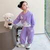 Conjunto para Meninas Roupas de Outono 2025 Novo Estilo Estilo Infantil Desenho Animado Casual Primavera e Outono Menininha Labubu Conjunto de Três Peças Moderno