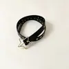 Hebilla metálica de estrella de cinco puntas retro, cinturón fino para mujer, estilo punk Y2K, cuero PU negro con adornos de remaches, cinturón versátil para pantalones