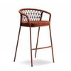 Silla de Bar Escandinava Moderna para Exterior Ocio Silla Alta de Bar Balcón Restaurante al Aire Libre Cafetería Silla de Bar Net Red