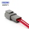 Conector de coche Dechi de 2/3/4/6/8/12 pines serie DTM arnés de cableado conector impermeable enchufe macho y hembra