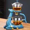 Juego de Té Semiacuático de Vidrio para Hombre Perezoso Fabricante de Té Kung Fu Tetera Taza Lámpara de Palacio Celebridad de Internet Fabricante de Té para el Hogar