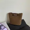 Bolso de Mano Pequeño de Gama Alta para Mujer Nuevo Bolso Cubo Retro Gran Capacidad Moderno Bolso de Hombro Cruzado para Viajes de Negocios Transfronterizo