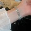 Pulsera Completa de Zirconia Diamante Amor Redonda Cuadrada Moda Lujo Ligero Sentido de Alta Gama Pulsera Elegante Nicho Versátil para Mujer