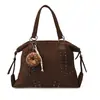 Bolsa de Camurça Grande Capacidade Bolsa Tote Feminina Estilo Retrô Bolsa de Ombro de Camurça Fosca Feminina Bolsa Versátil para o Outono e Inverno