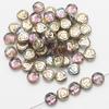 Nuevo Colgante de Vidrio con Agujero Pequeño de Rosa de 10 mm Color Electrochapado DIY Accesorios para el Cabello Cabello Horquilla Cuentas Pulsera Material Cadena de Cuentas