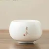 Taza de té de porcelana de jade color grasa de cordero de la era Tang y Song, taza de té de cerámica, juego de té, taza de huevo de dragón estilo japonés, taza individual de porcelana blanca para kung fu
