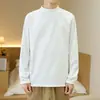 Camisa térmica base de gola alta, camiseta de manga longa para homens, nova camada interna quente de outono e inverno, top base de gola média