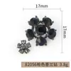 Botões Metálicos Cravejados de Diamante Estilo Luxo Leve, Botões Florais de Strass Brilhantes, Botões Decorativos de Casaco de Alta Qualidade, Botões Costurados à Mão