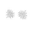 Pendientes de Perla Copo de Nieve Simples Super Hada Aguja Plateada Pendientes de Diseño Nicho para Mujer Nuevo Estilo Caliente Pendientes de Lujo Ligero
