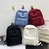 2025 Nuevo Bolso de Hombro Cruzado Elegante y de Moda, Tendencia para Viajar, Color Sólido, Cremallera de Nylon, Doble Correa, Texturizado