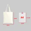 Bolsa de Tote de Lona Lisa Reutilizable para Compras Manualidades DIY Promoción