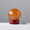 Bola de Cristal Natural de 3 cm, Morado, Amarillo, Blanco, Rosa Piedra Cruda de Cristal, Bola de Cristal Pulida con Base, Decoración para el Hogar para Atraer Riqueza