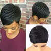 Peruca Africana Feminina Cabelo Cacheado Pequeno Adereço de Cabeça Preto Peruca Ultra Curta Adereço de Cabeça Comércio Exterior Transfronteiriço Peruca de Seda de Alta Temperatura