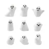 Muñeco de fantasma blanco pequeño lindo nuevo transfronterizo mochi accesorios decorativos DIY micro paisajismo adornos pequeños de escritorio