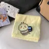 Bufanda de Lana Azul Tejida de Pingüino Lindo Coreano para Mujer Atmósfera Invernal Color Puro Protección Cálida para el Cuello Bufanda de Estudiante