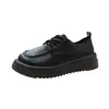 Sapatos de Couro com Plataforma e Solado Grosso para Mulheres 2026 Primavera Novo Estilo Sapatos de Salto Único Estilo Britânico Sapatos Mary Jane Sapatos de Salto Único Versáteis e Casuais para Mulheres