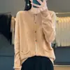 Cárdigan de punto de moda para otoño/invierno con cuello redondo, diseño abotonado y corte holgado, nuevo estilo para 2026