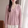 Cárdigan de Punto Estilo Pequeño Chanel para Mujer 2026 Primavera/Otoño Nuevo Cuello en V Holgado Abrigo Suéter Moda Elegante Top