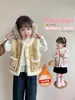 Colete Feminino com Forro de Fleece Outono Inverno Novo Capa Infantil Meninas Inverno Grosso Quente Doce Colete Roupa Externa Estilosa