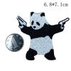 Pegatina de tela de alta gama con borde quemado bordado de tiburón, elefante, panda y pájaro, accesorios de ropa para niños, parche adhesivo DIY