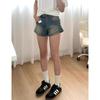 Shorts de Mezclilla Versátiles de Corte Ajustado a la Moda para Mujer 2025 Verano Nuevo Talla Extra Adelgazantes Pantalones Ajustados a la Cadera Estilo Ins
