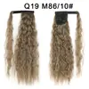 Xuchang Venta al por mayor Cinta Mágica Permanente de Maíz Cola de Caballo Peluca Cabello Largo Rizado para Mujeres Europeas y Americanas Extensiones de Cabello Rizado de Lana Cola de Caballo Trenza