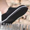 Zapatos de Tela del Viejo Pekín para Hombre, Zapatos Casuales sin Cordones para el Trabajo, Estilo Primavera y Otoño, Zapatos de Papá, Ligeros con Suelas Suaves