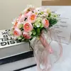 Nuevo Ramo Artificial Estilo Chino Flor de Mano para Novia Boda Accesorios para Fotografía de Bodas Exhibición en Casa Conmemorativo