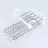 Estante de pantalones multifuncional de cinco capas, clip mágico plegable para pantalones, colgador de pantalones multicapa para armario doméstico, estante colgante de almacenamiento para pantalones, herramienta mágica