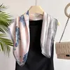 Bufanda Cuadrada Pequeña de Moda 70 cm Bufanda de Seda Bufanda con Estampado para Mujer Primavera y Verano Protección del Cuello Bufanda Profesional