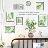 Marco de fotos de planta verde de simulación simple, pegatinas creativas, sala de estar, dormitorio, decoración del hogar, pegatinas de pared autoadhesivas, venta al por mayor, pegatinas para marcos de fotos
