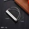 Portador de Acero Inoxidable con Mango de Bambú para Compras, Mango Ahorrador de Esfuerzo, Portador de Verduras Creativo Multifuncional Anti-Estrangulamiento