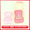 Serie de Boda Cortador de Galletas Anillo de Diamante Dibujo Animado 3D Cortador de Galletas Ramo de Boda DIY Galletas Impresas Artificialmente