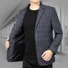 Chaqueta de Traje Casual de Negocios Estilo Nuevo Primavera y Otoño 2025 para Hombres de Mediana Edad y Mayores, Blazer Delgado de Corte Amplio