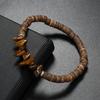 Pulsera popular transfronteriza europea y americana de grava natural y concha de coco para mujer, estilo bohemio retro, pulsera de cuentas de piedra original, nueva
