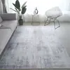 Tapete Impresso de Veludo Cristal Série Cinza Sala de Estar Sofá Mesa de Centro Tapete Fitness Corda de Pular Tapete Grande de Chão