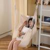 Silla Colgante de Dormitorio Engrosada Hamaca Columpio para Estudiante Universitario Asiento Extendido Taburete Perezoso para Interior Silla Mecedora