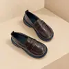 Zapatos Pequeños de Cuero Estilo Británico para Niñas 2026 Otoño Nuevos Mocasines Zapatos de Desempeño Escolar para Niños Niñas Suela Suave Estilo Academia