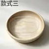 Bandeja redonda de faia para frutas, prato de frutas estilo japonês, prato de madeira espessa para frutas secas, prato para frutas e sushi atacado
