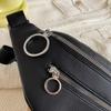 Bolsa de Peito Nova Tendência Estilo Coreano Pu Feminina Transversal Cor Pura Superfície Macia Zíper Duplo Versátil Bolsa de Cintura Casual para Mulheres