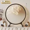 Espejo de Maquillaje LED Inteligente de Escritorio con Luz Espejo de Tocador para Habitación de Niñas Espejo Redondo de Maquillaje para Escritorio de Dormitorio de Estudiantes