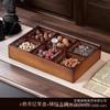 Nueva caja de almacenamiento de bocadillos de nueces chinas, caja de frutas secas con rejilla de Año Nuevo para sala de estar y hogar, caja de dulces con semillas de melón, plato de fruta de madera maciza