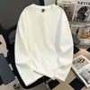 Camiseta de Manga Larga Bestseller de Almacén Rayo para Hombre Primavera Otoño Holgada Tendencia Calle Marca Adolescente Hombre Tallas Grandes Capa Base Transfronterizo