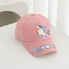 Gorra Infantil de Algodón Transpirable para Primavera y Otoño con Logo de Tiburón de Dibujos Animados para Niñas y Niños, Sombrero para Proteger del Sol en Exteriores