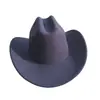 Sombreros de Ala Enrollada de Vaquero Occidental Europeo y Americano, Nuevo Estilo Retro Otoño e Invierno, Sombreros de Fieltro Estilo Jazz de Lana, Sombreros de Fieltro Transfronterizos para Hombres y Mujeres