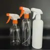 Botella rociadora transparente cilíndrica de 500 ml de fábrica botella de plástico botella de empaque cosmético botellas al por mayor