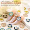 Joyería para uñas japonesa nueva aleación estilo retro flor de crisantemo arrugada accesorios DIY accesorios para uñas con gota de aceite venta al por mayor