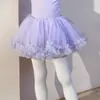 Falda de Baile para Niña Morada Falda de Ballet para Niña Falda de Baile para Niña Tutú Convexa de Gasa Vestido de Baile