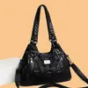 Bolso de Hombro para Mujer Yoroooi Versátil Europeo y Americano Streetwear Bolso de Hombro Lavado Diario Práctico Vintage Lavado