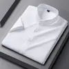 Camisa de Lino para Hombre de Manga Corta de Verano con Cuello Mao, Sin Planchar, Anti-Arrugas, Mezcla de Lino, Transpirable, Camisa Casual con Cuello Mao